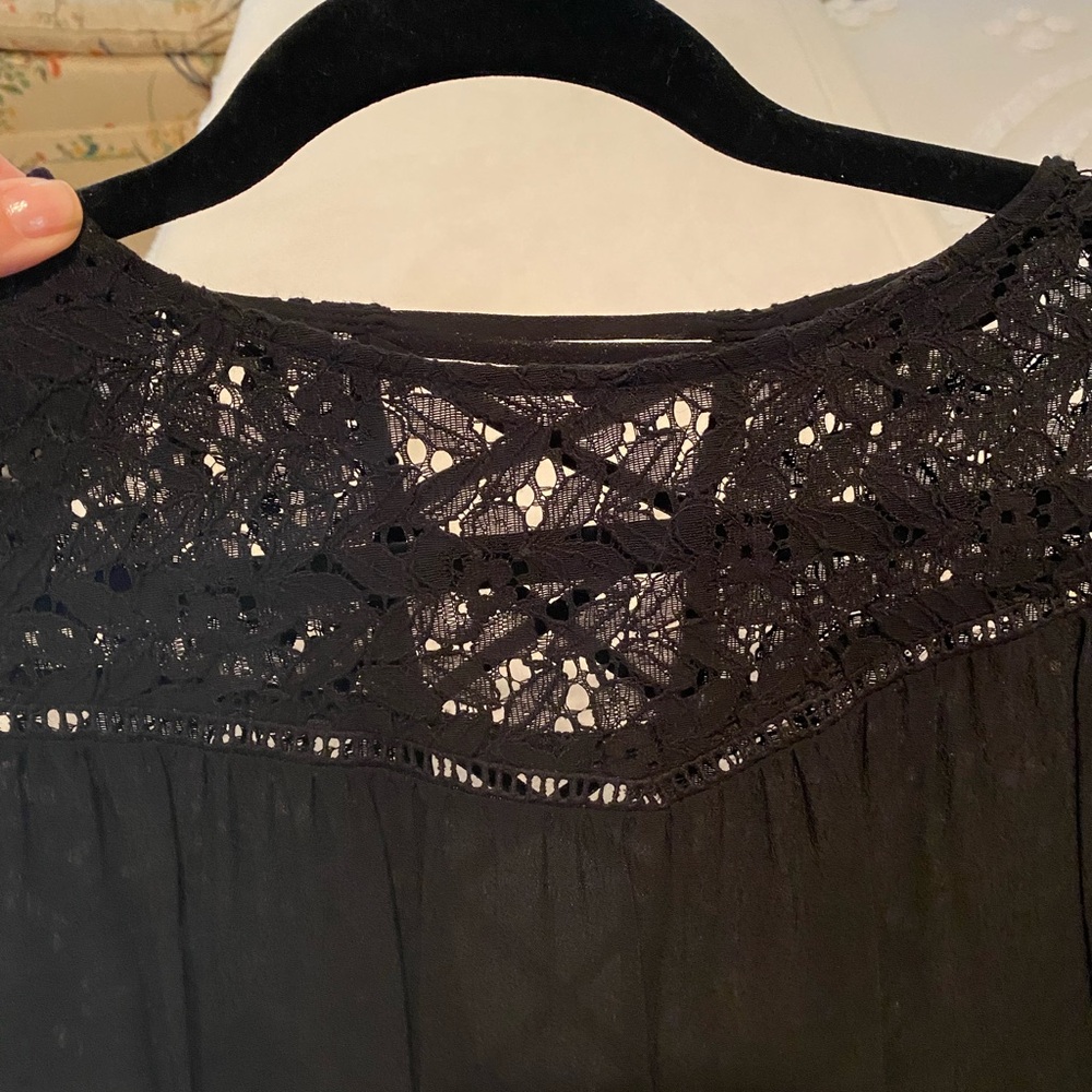 Zara short sleeve lace blouse